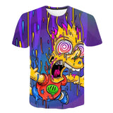 The Simpsons T Shirts Printed Milk Silk Cute