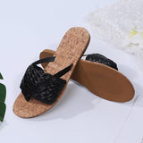 Women Open Toe Sandals Flats Summer Flip-Flops