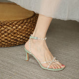 Nude Heels for Wedding Sandals Women's Thin Strap Women's High Heels