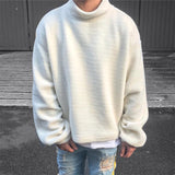 Mens Sweaters Man Fall Outfits Men's round Neck Sweater Thickened Long Sleeve Pullover Keep Warm Coat Men