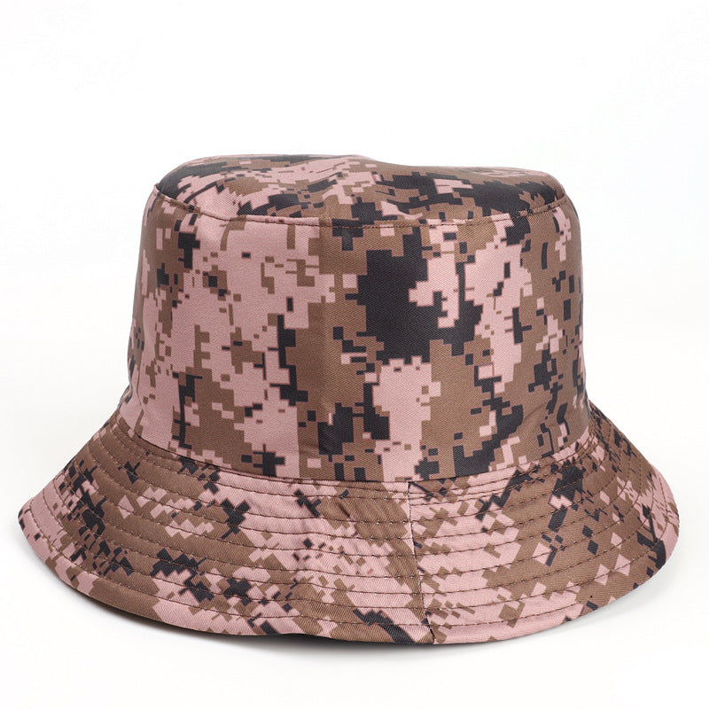Bucket Hat Fishing Cap Cotton Print Fisherman Hat Camouflage Jungle Print Leisure Climbing