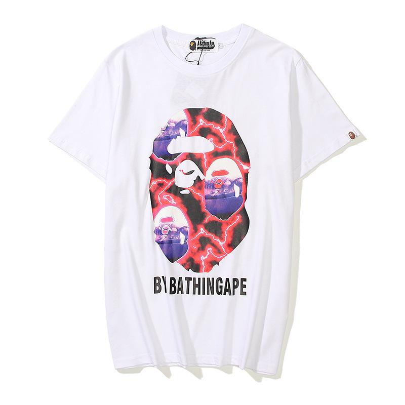 Bathing Ape T Shirt Ape Head Short Sleeve Cartoon Anime Loose-Fitting Casual T-shirt