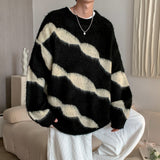 Men's Sweatshirt Autumn Men's Color Matching Sweater Loose