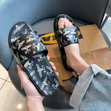 Men's Flip Flops Men Slides Comfort Slides Sandal plus Size Men's Indoor and Outdoor Beach Slippers