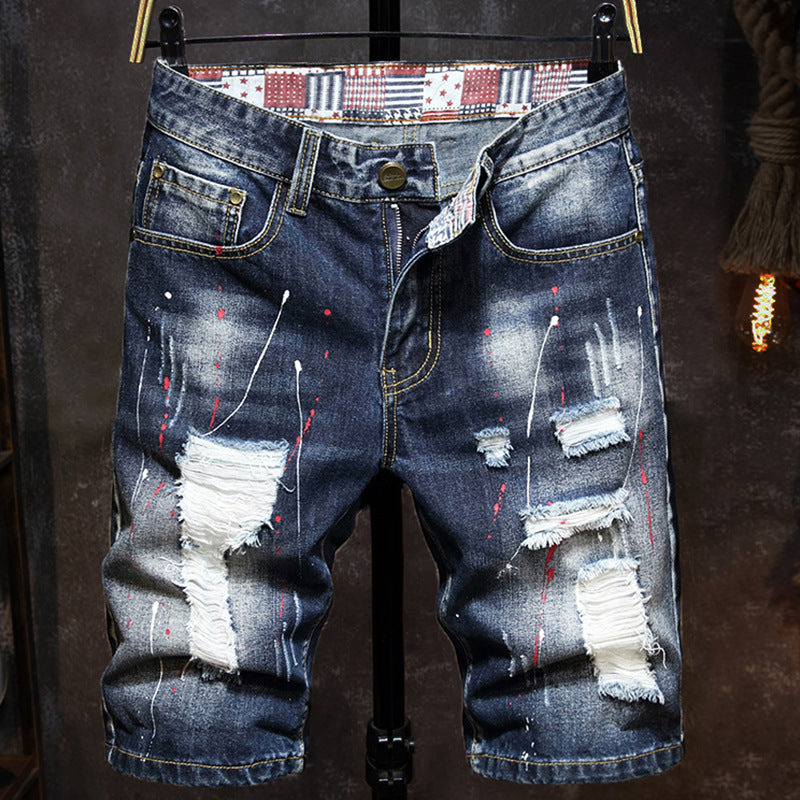 Men Jorts Men's Denim Summer Shorts Loose plus Size