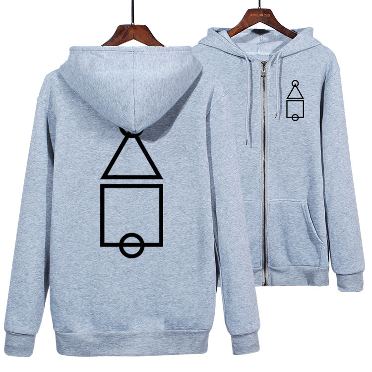 Squid Game Costume Printed Zipper Sweater