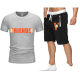 Vlone T Shirts & Shorts 2 Piece Set Summer Trendy Shorts Men'S Casual