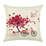 Valentine's Day Pillow Covers 4 Piece Random Styles Together, Love Heart-Shaped Letter Love Home Cushion Lumbar Cushion Cover