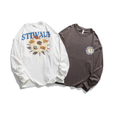 Crew Neck Sweatshirts for Men Men's Clothing Autumn Personality Printed Crew Neck Sweatshirt Loose Leisure Pullover