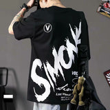 Men T-Shirts Letters Printed Loose Top