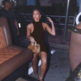 Music Festivals Rave Outfits Dress Spring and Summer Women's Clothing Fashion round Neck Sleeveless Slim Dress
