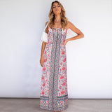Nine Britton Dress Floral Print Sexy Slim-Fit Bohemian Suspender Dress