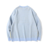 Men Sweater Lamb Pattern Brocade Sweater Men 'S Round Neck Pullover