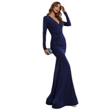 Skin Tight Long Dresses Autumn and Winter French Retro Evening Dress