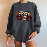 Valentine's Day T Shirt Wish Sweaters Women's Clothing Heart Printing Fleece Sweater Female