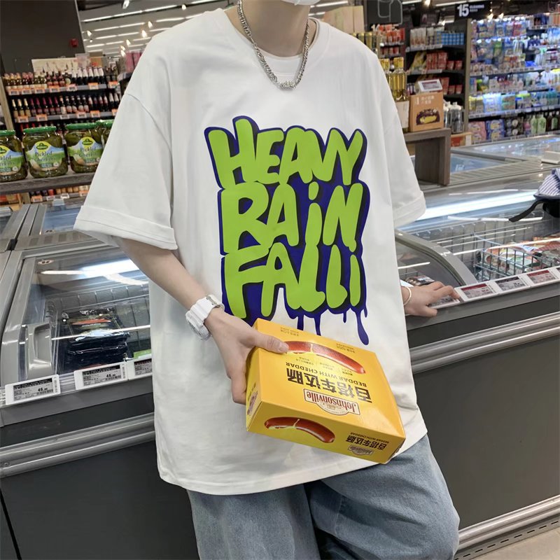 Men T-Shirts Printed Loose Casual