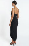 MIDI Mauve Wrap Dress Spring/Summer Solid Color Strap Sleeveless High Waist Pleating Women's Formal Dress