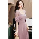 Mauve Dress Bridesmaid Wedding Dress Summer