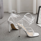 Nude Strappy Heels High Heel Sandals