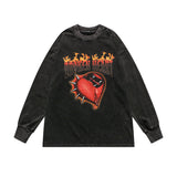 Man Fall Outfits Printed Men's and Women's High Street Sports Long-Sleeved Sweater
