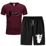 Vlone T Shirts & Shorts 2 Piece Set Men'S Summer Sports Fitness Casual Shorts Suit
