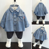 Toddler Boys Jackets Children's Clothing Boys Autumn Clothing Denim Shirt Spring and Autumn