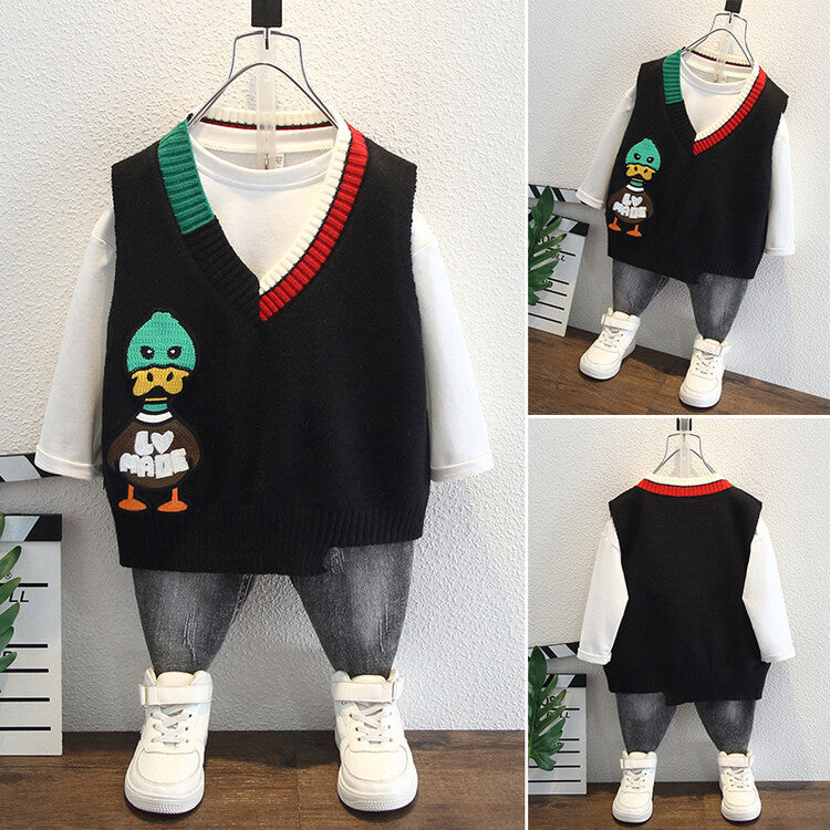 Toddler Boys Jackets Boys Autumn Clothing Wool Vest Sweaters