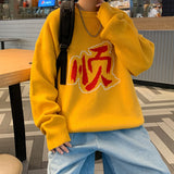 Men's Sweatshirt Fall/Winter Men's round Neck Knitted Sweater plus Size