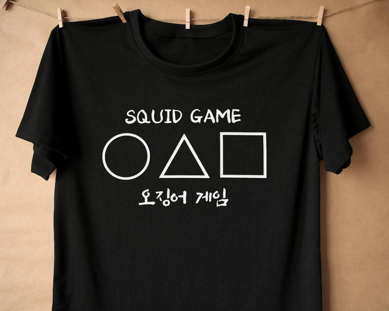Squid Game Costume Printed Short-Sleeved Men's and Women's Pullover T-shirt