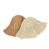 Straw Hat Straw Hat Female Summer Bucket Hat Beach Sun-Proof Bucket Hat