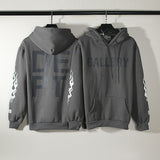 Kanye West Sunday Service Hoodie Flame Printed Hoodie Loose Casual Fleece