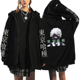 Anime Hoddies Leisure Sports Zipper Sweater Tokyo Ghoul