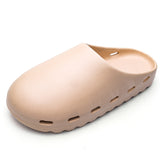 Mens Slide Plus Size Sandals Summer Closed-Toe Slippers Outdoor Beach Shoes