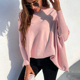 Women Pullover Knit Sweater Autumn and Winter plus Size Turtleneck Sweater for Women