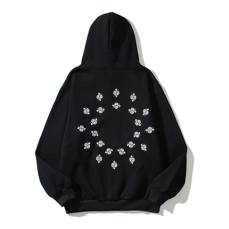 Kanye West Sunday Service Hoodie Splash-Ink Fireworks Print Loose Hooded Sweater