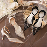 Low Heel Wedding Shoes Bridal Shoes White Wedding Shoes Women 'S High Heels