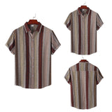 Camp Collar Shirt Striped Top