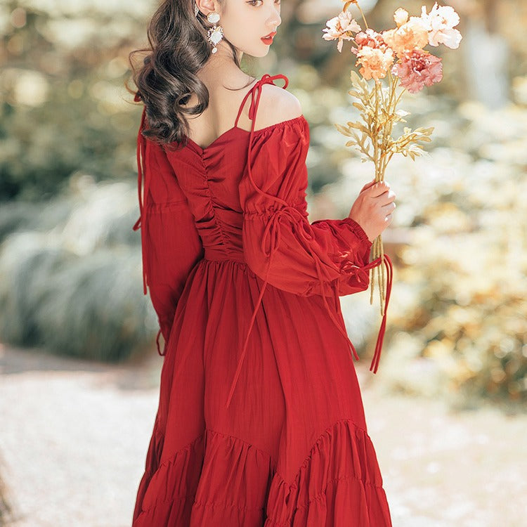 Coachella Music Festival Outfits Vintage Red Dress Travel Photography Dress