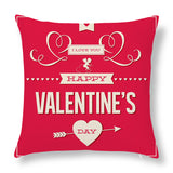 Valentine's Day Pillow Covers 4 Piece Random Styles Together, Love Heart Peach Skin Fabric Valentine's Day Pillow Cover Car Office Sofa Cushion