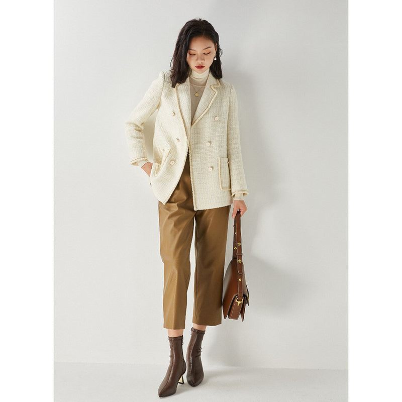 Gloria Vanderbilt Lapel Large Patch Pocket Small Suit Short Jacket