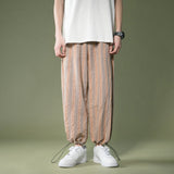 Men's Pants Summer plus Size Men's Men's Ankle-Tied Pants
