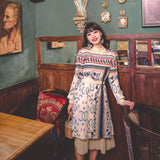 Coachella Music Festival Outfits Vintage Ethnic Print Loose Dress
