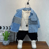 Toddler Boys Sweater Boys Autumn Wear Denim Jacket Spring and Autumn