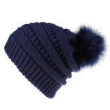 Winter Hats Autumn and Winter Woolen Hats with Woolen Balls Women's Autumn and Winter