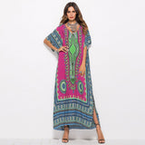 Gypsy Style Dresses plus Size Printed Casual Fashion Robe Beach Dress