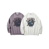 Man Fall Outfits High Street Print Loose Oversize Casual round Neck Sweater Sweater for Men