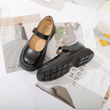 Mary Jane Shoes Women'S Leather Shoes Summer Mary Jane Shoes