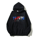 Kanye West Sunday Service Hoodie Niche Rap Blue Red Towel Embroidered Hoodie Fleece-Lined