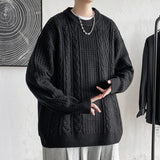 Men's Sweatshirt Fall Winter Men's round Neck Sweater Loose