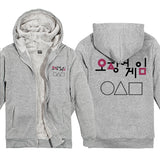 Squid Game Costume Creative Printing Thickened Zipper Sweater